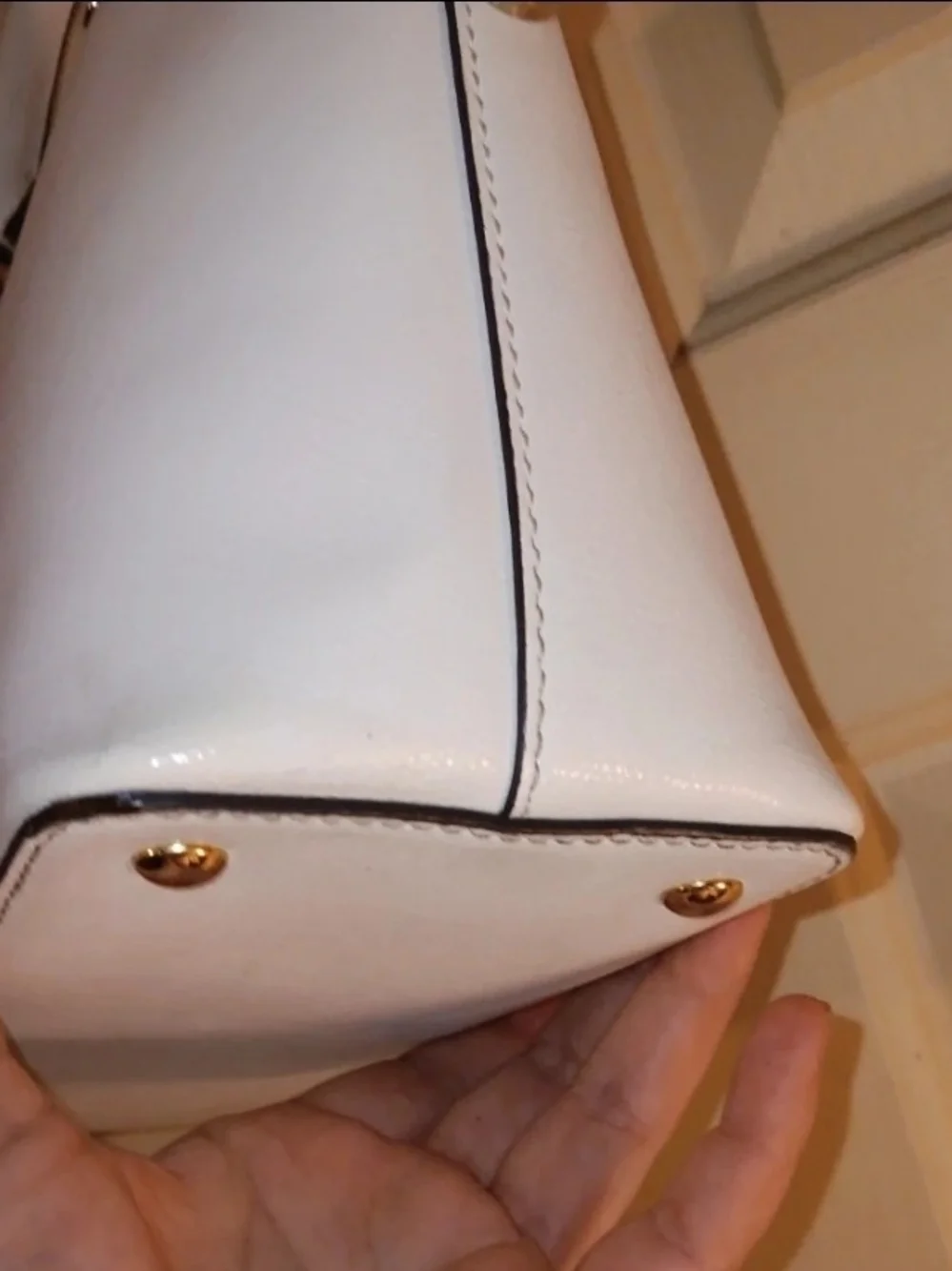 Michael KORS White Dome Satchel Handbag